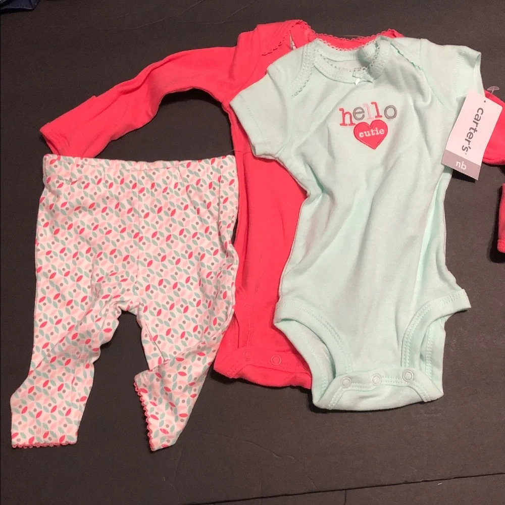 Carter’s 9piece newborn -‎ 3month baby girl bundle brand new